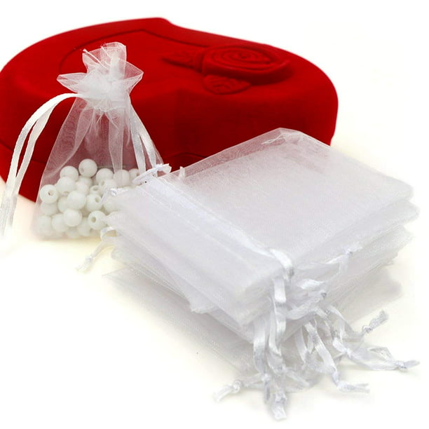 100 pieces Sheer Organza Wedding Party Favor Decoration Gift Candy Bags Pouches 